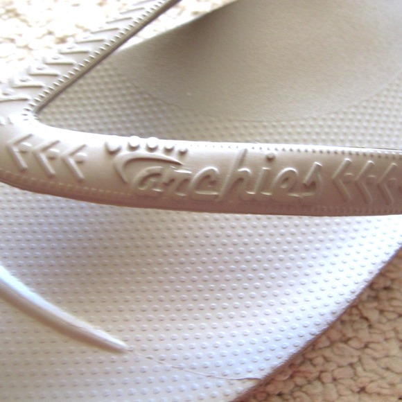 Archies Taupe Thong Flip Flop Comfort Sandals Beach Pool Orthotic Arch M9‎ W10 - Picture 3 of 5